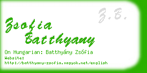 zsofia batthyany business card