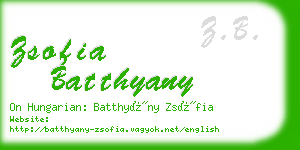 zsofia batthyany business card